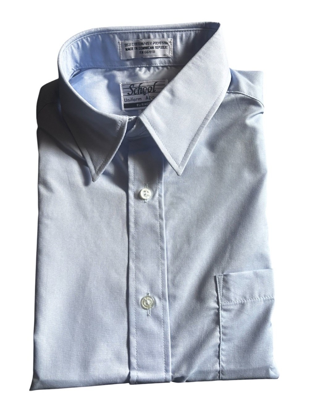 Ring Light Blue Men's Dress Shirt - Point Collar